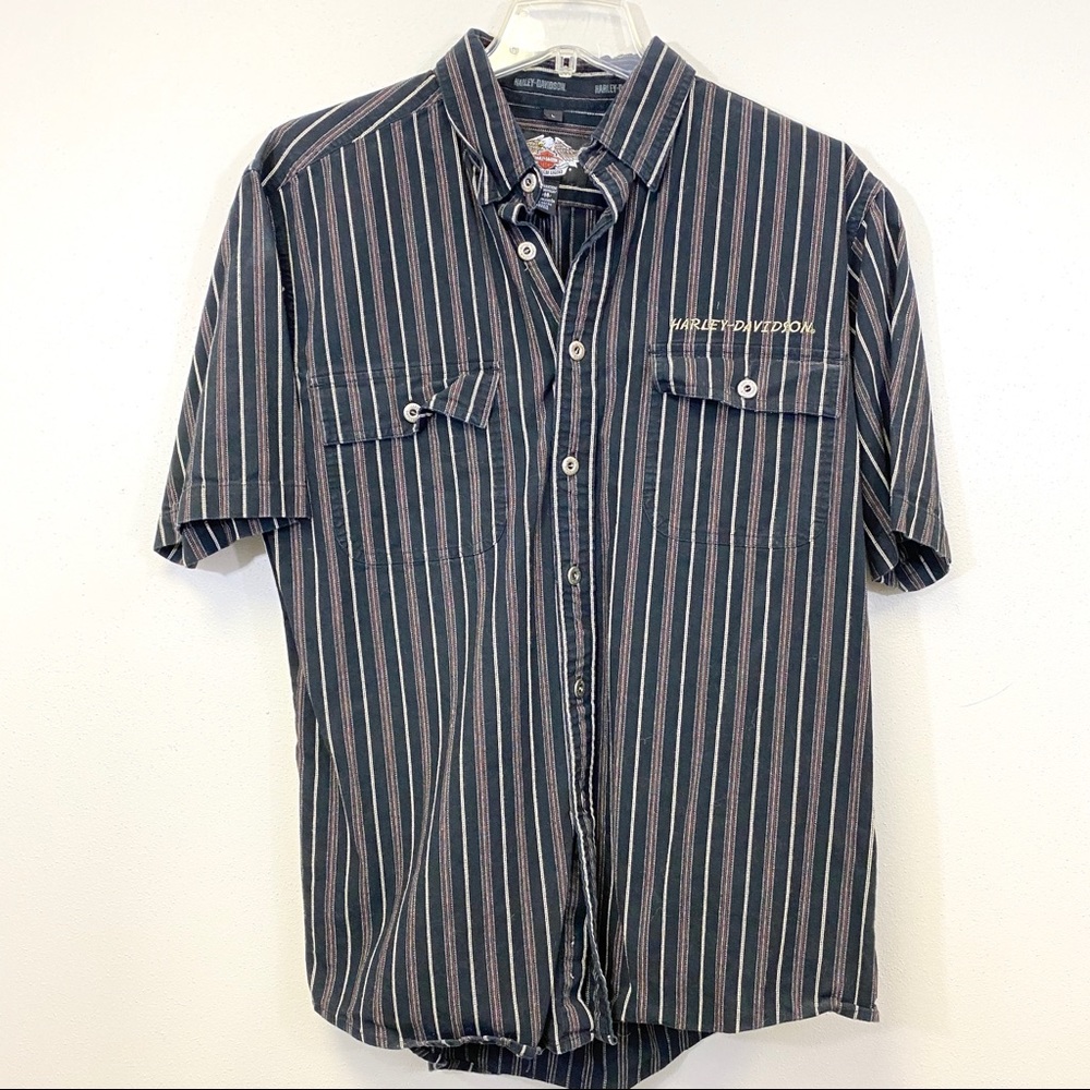 Harley-Davidson Short Sleeve Striped Shirt